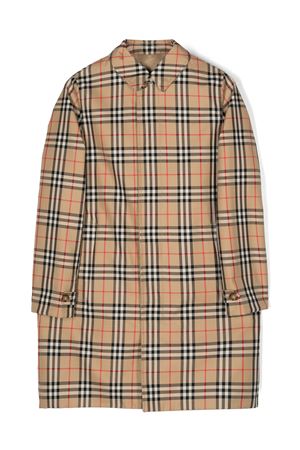 cappotto in cotone check BURBERRY KIDS | 8096192A7028